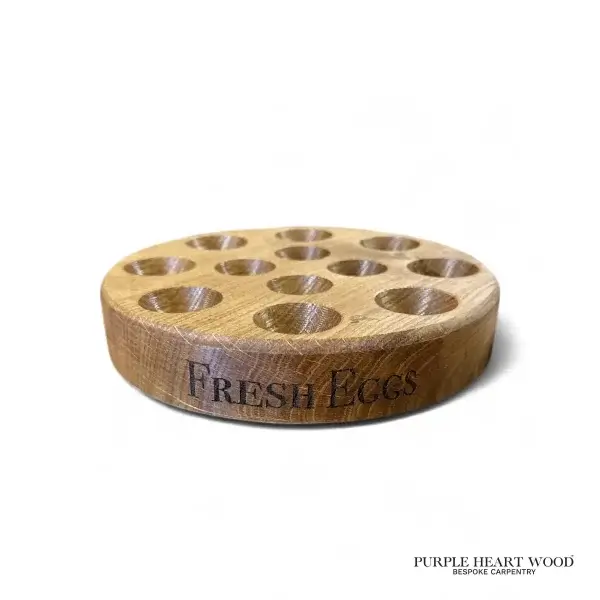 Personalised Round Wooden Egg Tray